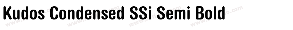 Kudos Condensed SSi Semi Bold Condensed字体转换